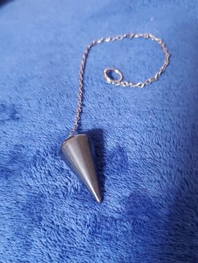 Silver-Tone Hematite Cone Pendulum Necklace - Women Jewelry